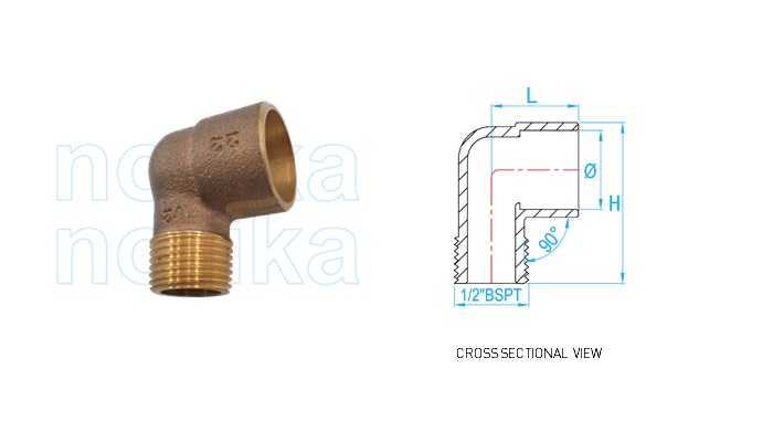 Copper Capillary MI Elbow